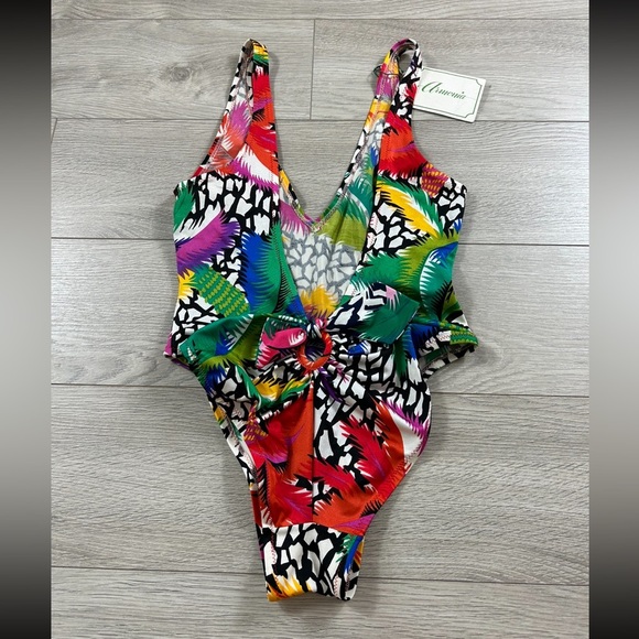 Armonia Vintage Print One Piece Swimsuit Deadstock - Picture 2 of 13